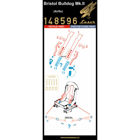 HGW Models 148596 1/48 Bristol Bulldog Mk.II pre-cut (laser) | Airfix