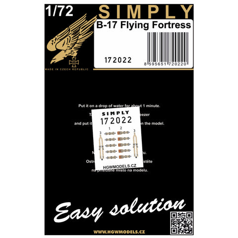 HGW 172022 1/72 B-17 Flying Fortress (FABRIC)