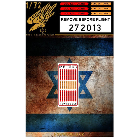 HGW 272013 1/72 Remove Before Flight - Israel