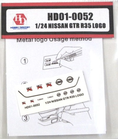 Hobby Design HD01-0052 1/24 Nissan GT-R R35 Metal Logo
