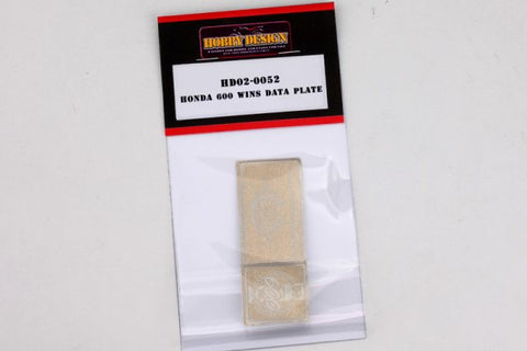 Hobby Design HD02-0052 Honda 600 Wins Data Plate
