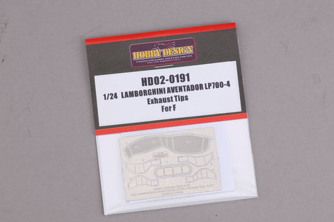 Hobby Design HD02-0191 1/24 Lamborghini Aventador LP 700-4 Exhaust Tips (for Fujimi)