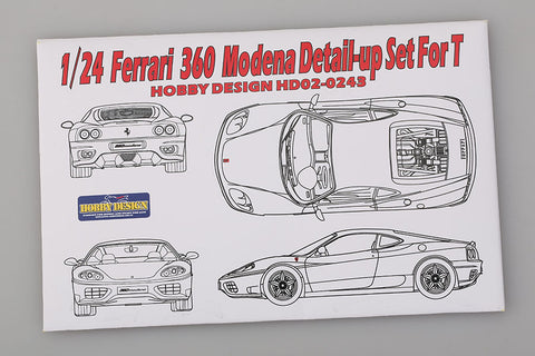 Hobby Design HD02-0243 1/24 Ferrari 360 Modena Detail-Up Set (for Tamiya) (Photo-etched parts + Resin)