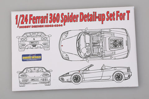 Hobby Design HD02-0244 1/24 Ferrari 360 Spider Detail-Up Set (for Tamiya) (Photo-etched parts + Resin)