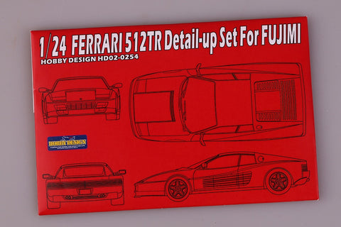 Hobby Design HD02-0254 1/24 Ferrari 512TR Detail-Up Set (for Fujimi) (Photo-etched parts + Resin)