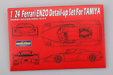 Hobby Design HD02-0274 1/24 Enzo Ferrari Detail-Up Set (for Tamiya) (Photo-etched parts + Resin + Metal parts)