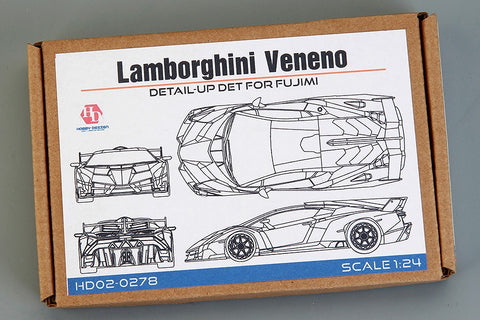 Hobby Design HD02-0278 1/24 Lamborghini Veneno Detail-Up Set (for Fujimi) (Photo-etched parts + Resin)