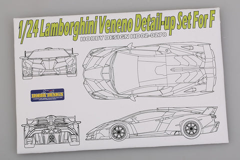 Hobby Design HD02-0278 1/24 Lamborghini Veneno Detail-Up Set (for Fujimi) (Photo-etched parts + Resin)