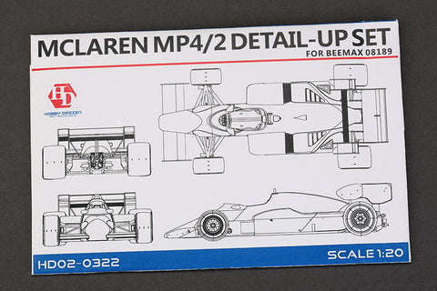Hobby Design HD02-0322 1/20 McLaren MP4/2 '84 British GP Ver. Detail-Up Set (for Aoshima) (Photo-etched parts + Metal parts + Resin)