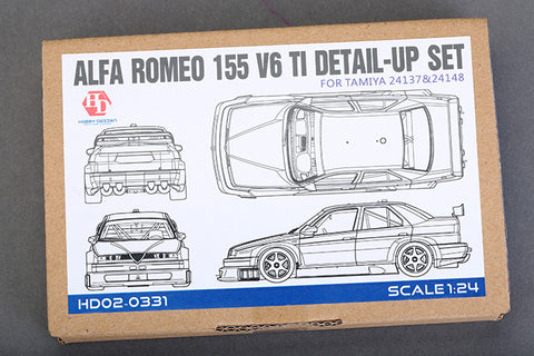 Hobby Design HD02-0331 1/24 Alfa Romeo 155 V6 TI Detail-Up Set (for Tamiya) (Photo-etched parts + Metal parts + Resin)