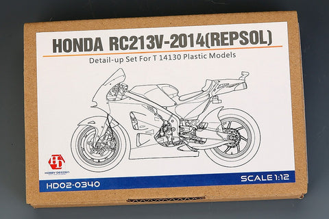 Hobby Design HD02-0340 1/12 Honda RC213V-2014 (Repsol) Detail-Up Set (for Tamiya 14130) (Photo-etched parts + Metal parts + Resin)