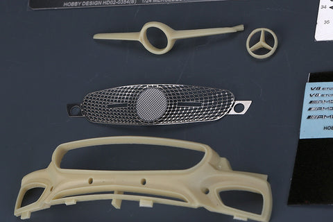 Hobby Design HD02-0354 1/24 Mercedes-Benz AMG GT Detail-Up Set (for Revell 07028) (Photo-etched parts + Resin + Metal logo)