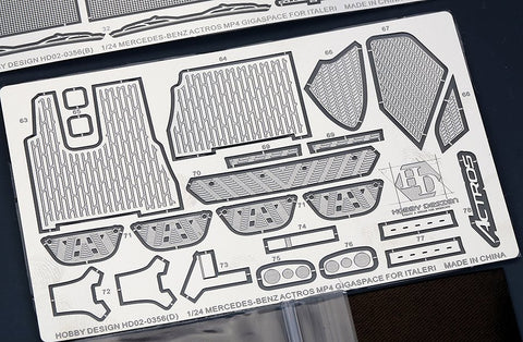 Hobby Design HD02-0356 1/24 Mercedes-Benz Actros MP4 Detail-Up Set (for Italeri 3905) (Photo-etched parts + Metal logo)