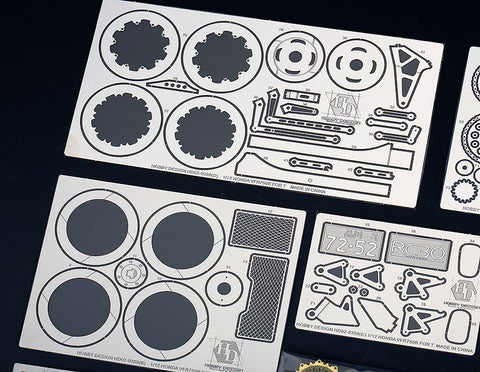 Hobby Design HD02-0359 1/12 Honda VFR750R (RC30) Detail-Up Set (for Tamiya 14057) (Photo-etched parts + Metal parts + Resin)