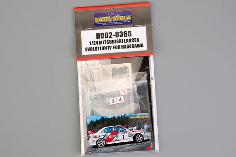 Hobby Design HD02-0365 1/24 Mitsubishi Lancer Evolution IV Detail-Up Set (for Hasegawa) (Photo-etched parts + Metal parts + Resin)