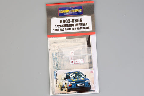 Hobby Design HD02-0366 1/24 Subaru Impreza 1993 Rally (for Hasegawa) (Photo-etched parts + Metal parts + Resin)