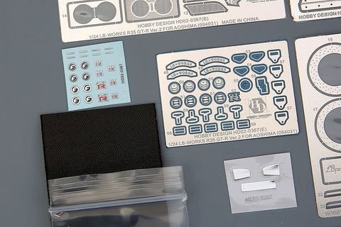 Hobby Design HD02-0367 1/24 LB-Works R35 GT-R Ver.2 (for Aoshima 054031) (Photo-etched parts + Resin + Metal parts + Metal logo)