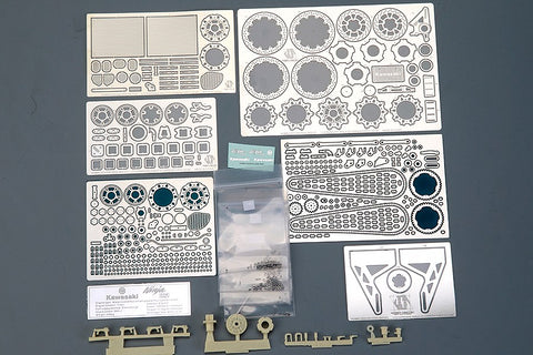 Hobby Design HD02-0407 1/12 Kawasaki Ninja H2 Carbon Detail-Up Set (for Tamiya 14136) (Photo-etched parts + Metal parts + Resin + Metal logo)