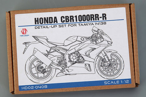 Hobby Design HD02-0408 1/12 Honda CBR1000RR-R Detail-Up Set (for Tamiya 14138) (Photo-etched parts + Metal parts + Metal logo)