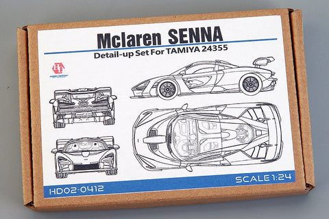 Hobby Design HD02-0412 1/24 McLaren Senna Detail-Up Set (for Tamiya 24355) (Photo-etched parts + Metal parts + Resin + Tires)