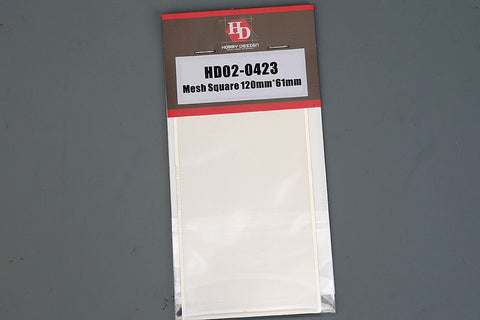 Hobby Design HD02-0423 Square Etched Mesh (120mm x 61mm)