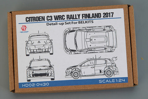 Hobby Design HD02-0430 1/24 Citroën C4 WRC Rally Finland 2007 Detail-Up Parts (for BELkits) (Photo-etched parts + Metal parts + Resin)
