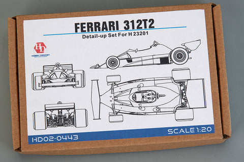 Hobby Design HD02-0443 1/20 Ferrari 312T2 Detail-Up Set (for Hasegawa 23201) (Photo-etched parts + Metal parts + Resin parts)