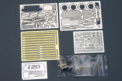 Hobby Design HD02-0454 1/24 Hyundai i20 Coupe WRC Detail-Up Set (for Belkits 014) (Photo-etched parts + Resin + Metal parts)