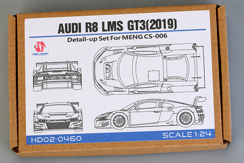 Hobby Design HD02-0460 1/24 Audi R8 LMS GT3 2019 Detail-Up Set (for Meng Model CS-006) (Photo-etched parts + Metal + Resin)