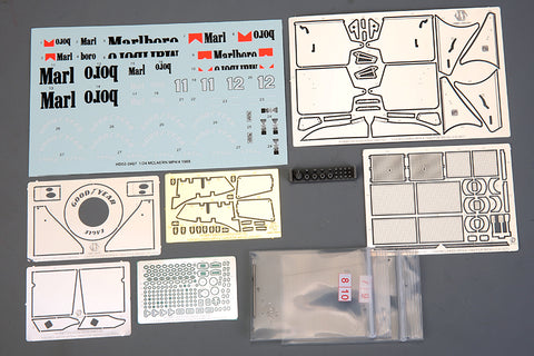Hobby Design HD02-0467 1/24 McLaren MP4/4 1988 for MENG (CS-007) (Photo-etched parts, metal parts, resin, decals)