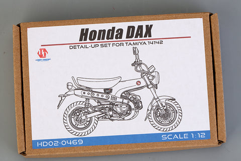 Hobby Design HD02-0469 1/12 Honda Dax Detail-Up Set Tamiya (14142) (PE + Metal Parts + Resin + Metal Logo)