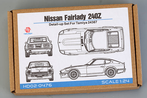 Hobby Design HD02-0476 1/24 Nissan Fairlady 240Z Detail-Up Set (for Tamiya 24367) (Photo-etched parts + Metal parts + Resin parts)