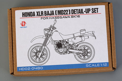 Hobby Design HD02-0480 1/12 Honda XLR BAJA (MD22) (1991) Detail-Up Set for Hasegawa BK16 (PE + Metal Parts + Resin)
