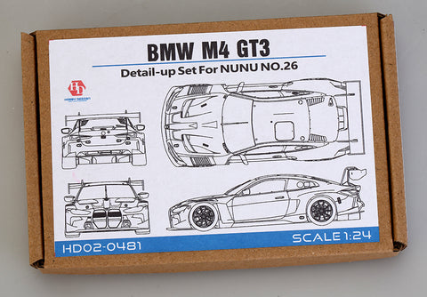 Hobby Design HD02-0481 1/24 BMW M4 GT3 Detail-Up Set for NUNU No. 26 (Photo-etched parts, metal parts, and resin parts)