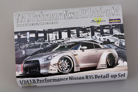 Hobby Design HD03-0307 1/24 LB Performance Nissan R35 Detail-Up Set (Resin + Photo-etched Parts + Decals)