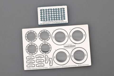 Hobby Design HD03-0315 1/24 McLaren F1 GTR Brake System (Resin + Photo-etched Parts)