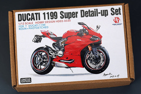 Hobby Design HD03-0330 1/12 Ducati 1199 Super Detail-Up Set (for Tamiya 14129) (Resin + Photo-etched parts + Metal parts)