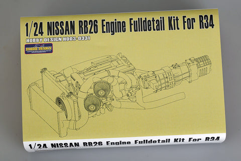 Hobby Design HD03-0331 1/24 Nissan RB26DETT Engine Kit for R34