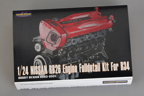 Hobby Design HD03-0331 1/24 Nissan RB26DETT Engine Kit for R34