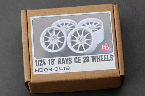 Hobby Design HD03-0418 1/24 18-inch Rays CE28 wheels
