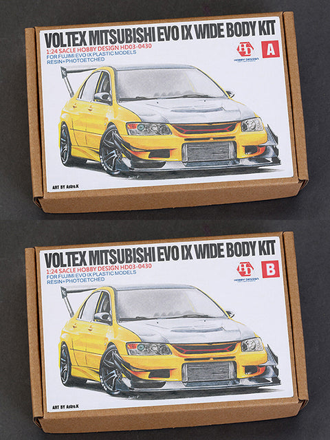 Hobby Design HD03-0430 1/24 Voltex Mitsubishi Evo IX Wide Body Kit (for Fujimi) (Resin + Photo-etched parts + Metal parts)