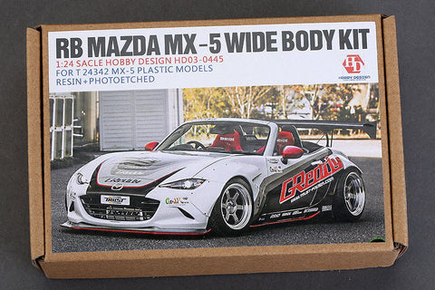 Hobby Design HD03-0445 1/24 RB Mazda MX-5 Wide Body Kit (for Tamiya 24342) (Resin + Photo-etched parts + Metal parts)