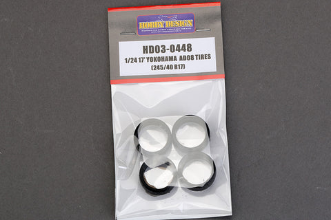 Hobby Design HD03-0448 1/24 17-inch Yokohama AD08 Tire (245/40 R17)