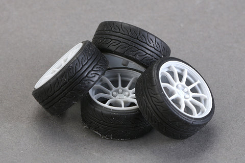 Hobby Design HD03-0448 1/24 17-inch Yokohama AD08 Tire (245/40 R17)