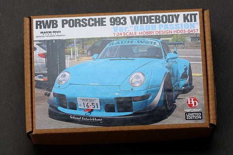 Hobby Design HD03-0457 1/24 RWB Porsche 993 Wide Body Kit - "Rauh Passion" Version (Resin + Photo-etched parts + Decals + Metal parts)