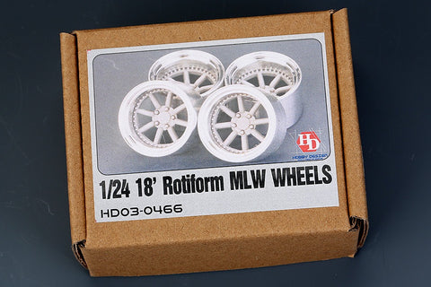 Hobby Design HD03-0466 1/24 18-inch Rotiform MLW Wheels (Aluminum alloy + Resin)