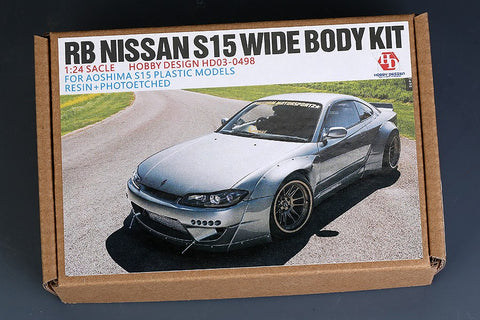 Hobby Design HD03-0498 1/24 RB Nissan S15 Wide Body Kit (for Aoshima) (Resin + Photo-etched parts + Metal parts)