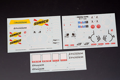 Hobby Design HD03-0506 1/24 RB Pandem Honda EG6 Wide Body Kit (for Hasegawa) Honda EG-6 Civic (Resin + Photo-etched parts + Decals)