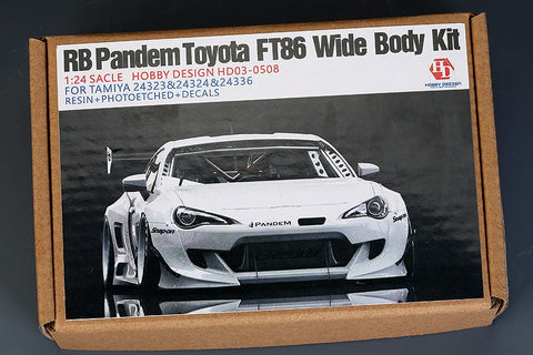 Hobby Design HD03-0508 1/24 Rocket Bunny FT86 V3 Wide Body Kit (for Tamiya) FT86 24323 & 24324 & 24336 (Resin + Photo-etched parts + Decals + Metal parts)