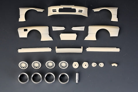 Hobby Design HD03-0509 1/24 RB Pandem Nissan R32 Wide Body Kit (for Tamiya) R32 Kit (Resin + Photo-etched parts + Metal parts + Decals)